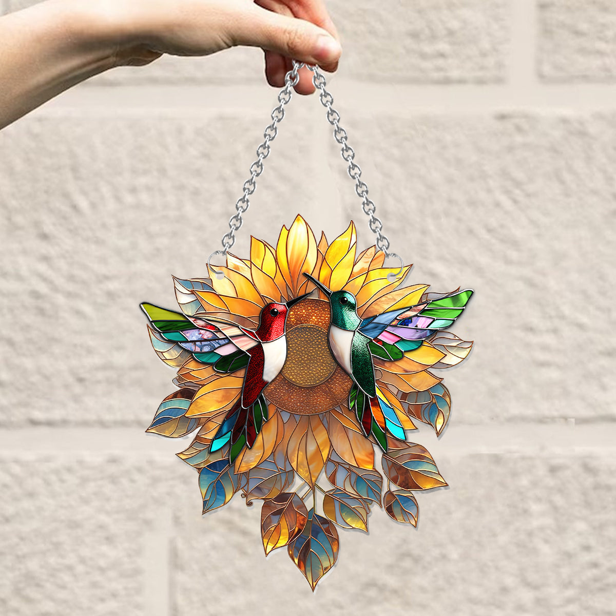 Beautiful Hummingbirds Sunshine - Hummingbird Window Hanging Suncatcher Ornament