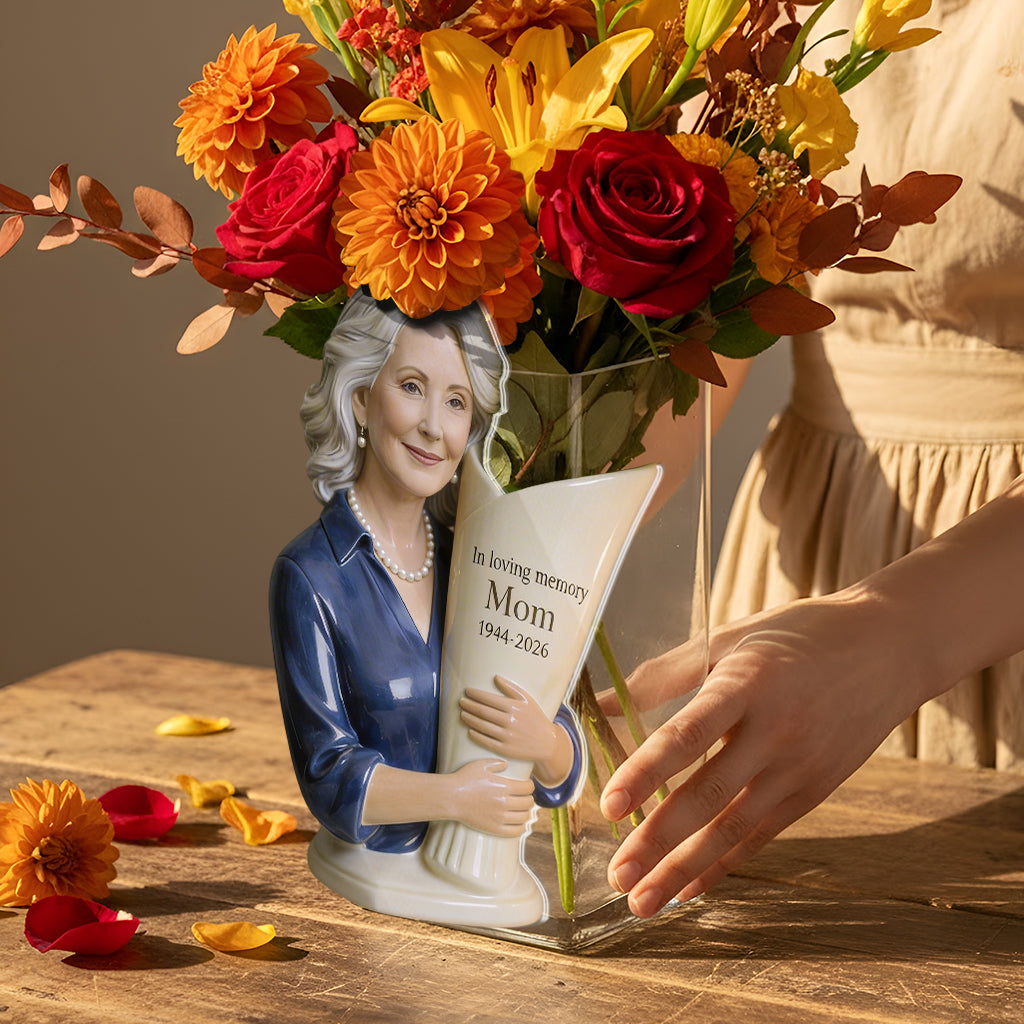 Heaven's Bloom - Personalized Memorial Acrylic Flower Vase