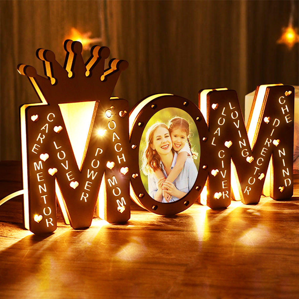 Custom Name Photo Name Photo Lamp - Gift for mom