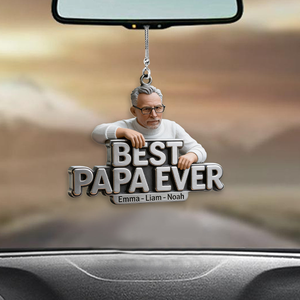 Father's Day Gifts For Dad, Grandpa - Personalized Grandpa Transparent Car Ornament