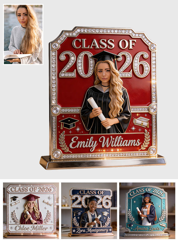 Class Of 2026 - Personalized Graduation Custom Shaped Acrylic Plaque