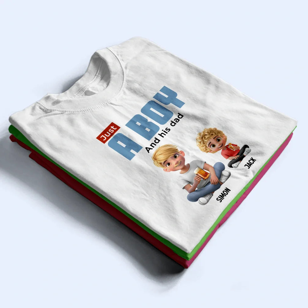 Custom Dad and Girl Tee with Kids' Names - Personalized Gift