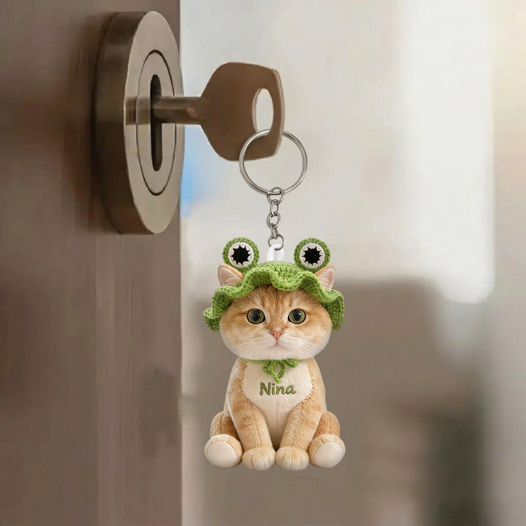 Always By My Side - Personalized Cat Plush Keychain