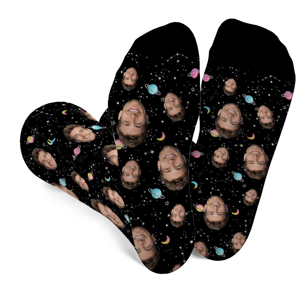Custom Face Galaxy - Personalized Uncle Socks