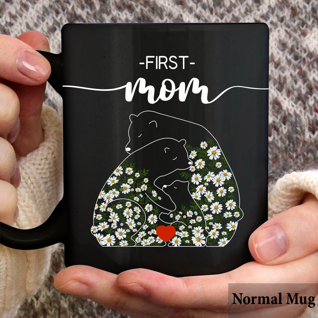 First Mom Now Grandma Bear Daisy - Personalized Grandma Mug