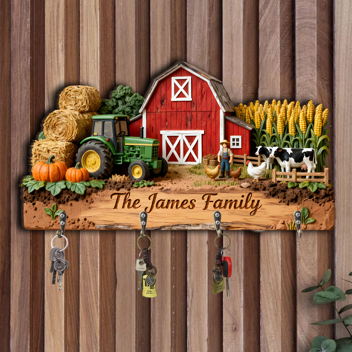 Farmer Life - Personalized Farmer Custom Shaped Hanging Rack