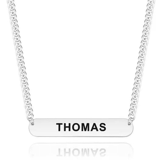 Any Name/ Text/... - Personalized Bar Necklace