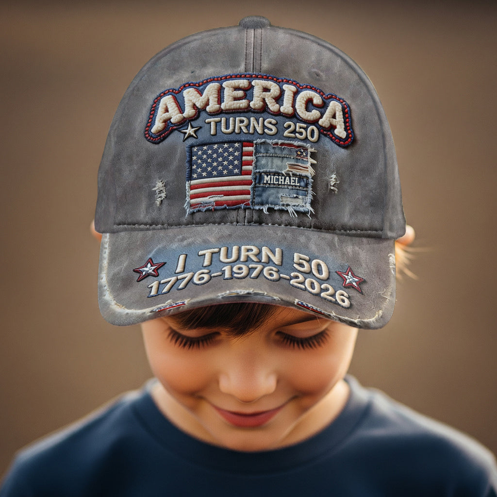 Birthday Patriotic 4th of July Gift - Personalized Birthday Classic Cap