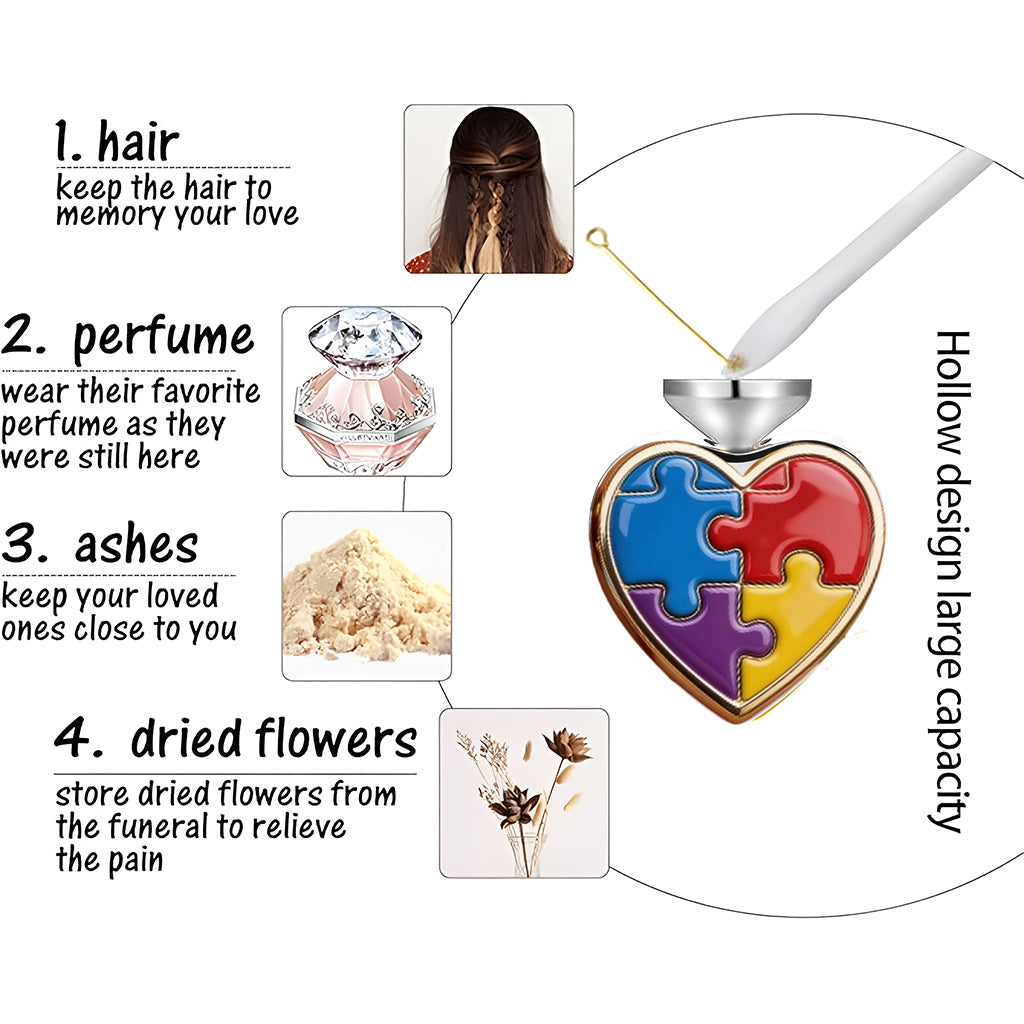 Love Accept Understand - Personalized Autism Awareness Urn Pendant Necklace