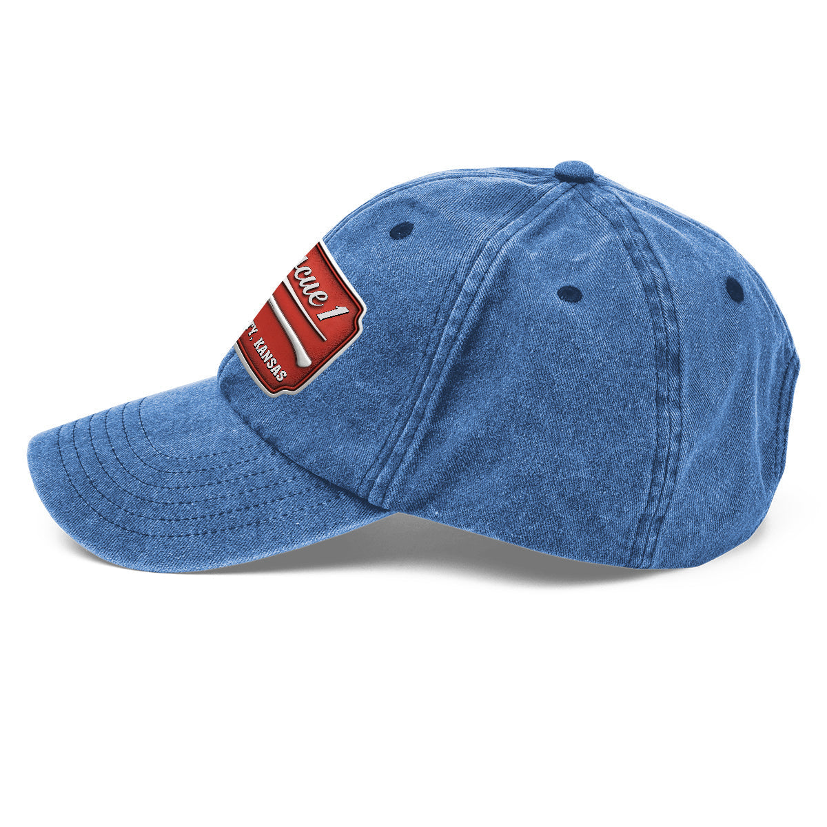 Due Fire Department Hat - Personalized Firefighter Washed Denim Cap