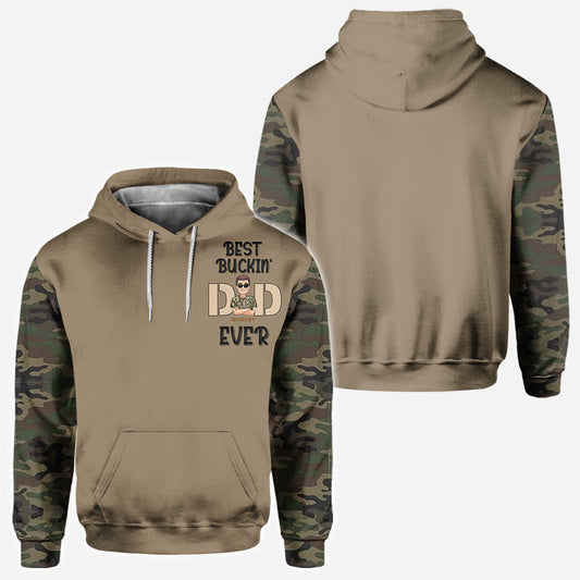 Best Buckin' Dad - Personalized Hunting All Over Shirt