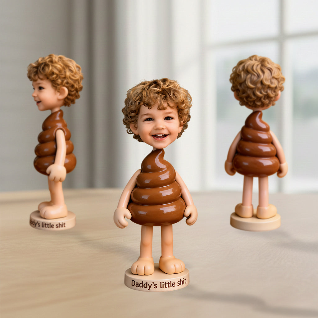 Grandpa Little Sh*t Funny Real 3D Custom - Personalized Grandpa Premium 3D Figurine