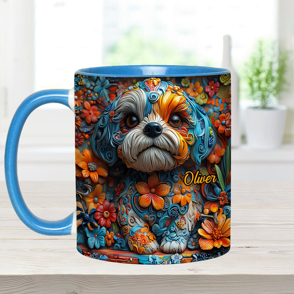 Colorful Shih Tzu Dreams - Personalized Dog Accent Mug