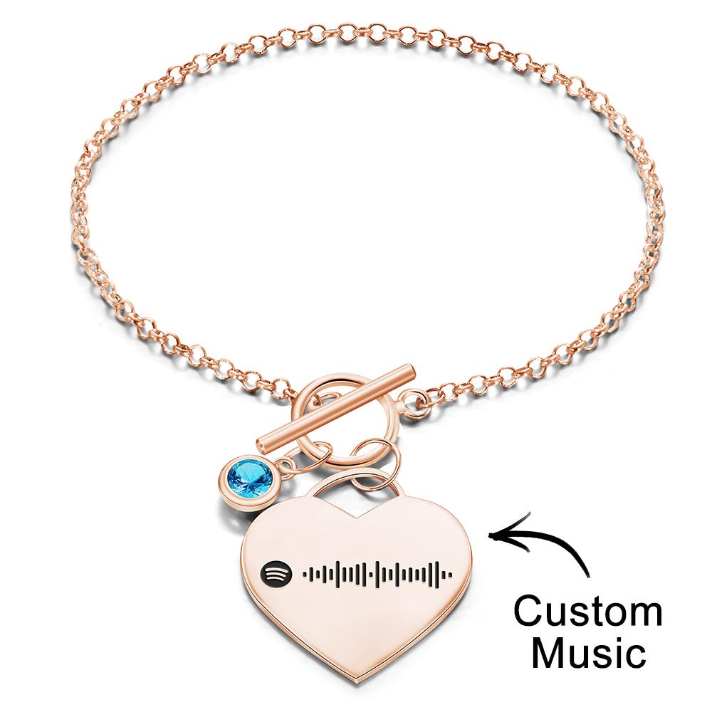 Any Scannable Spotify Code - Personalized Spotify Code Heart Bracelet