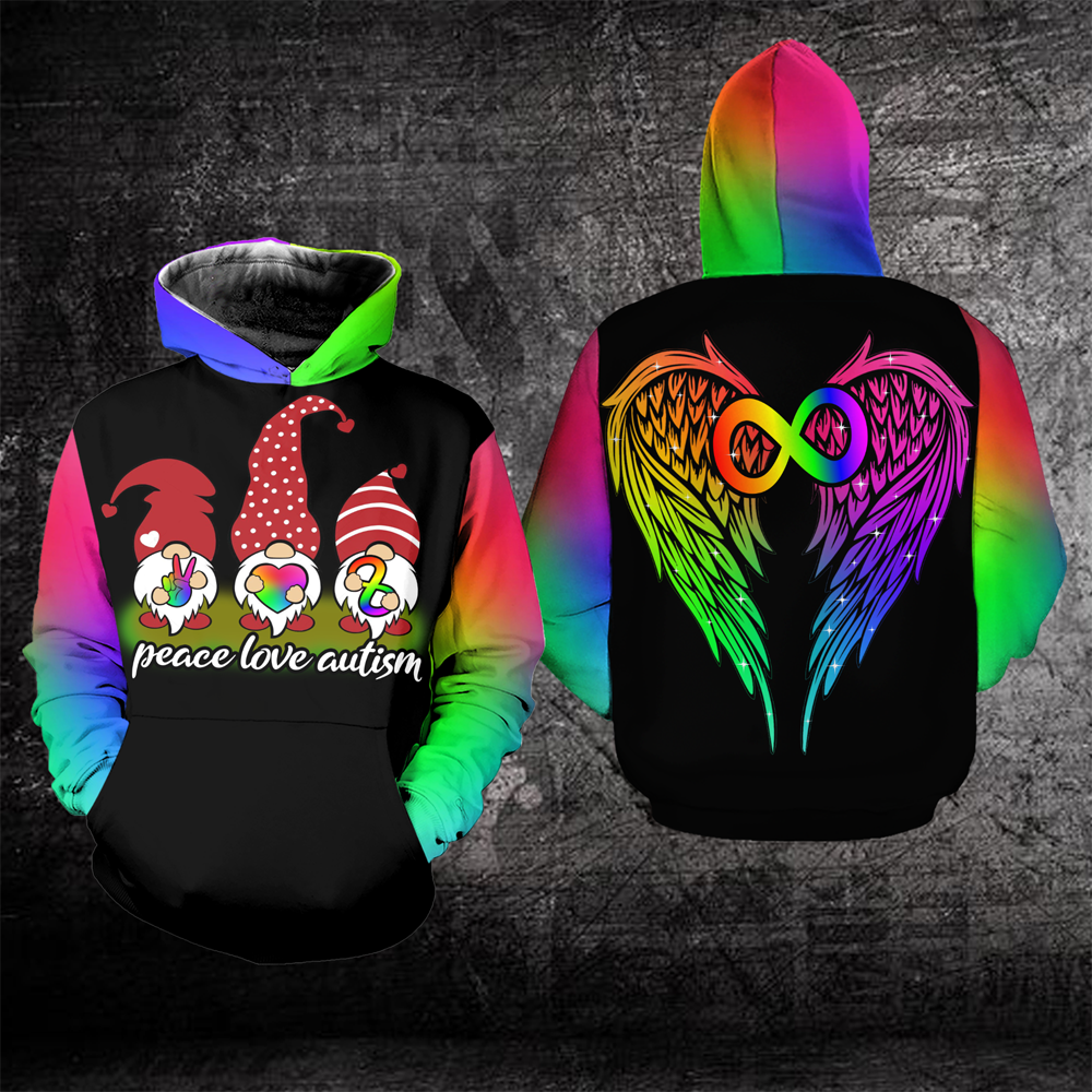 Autism Awareness Peace Love Autism - Autism Awareness All Over T-shirt and Hoodie 0921