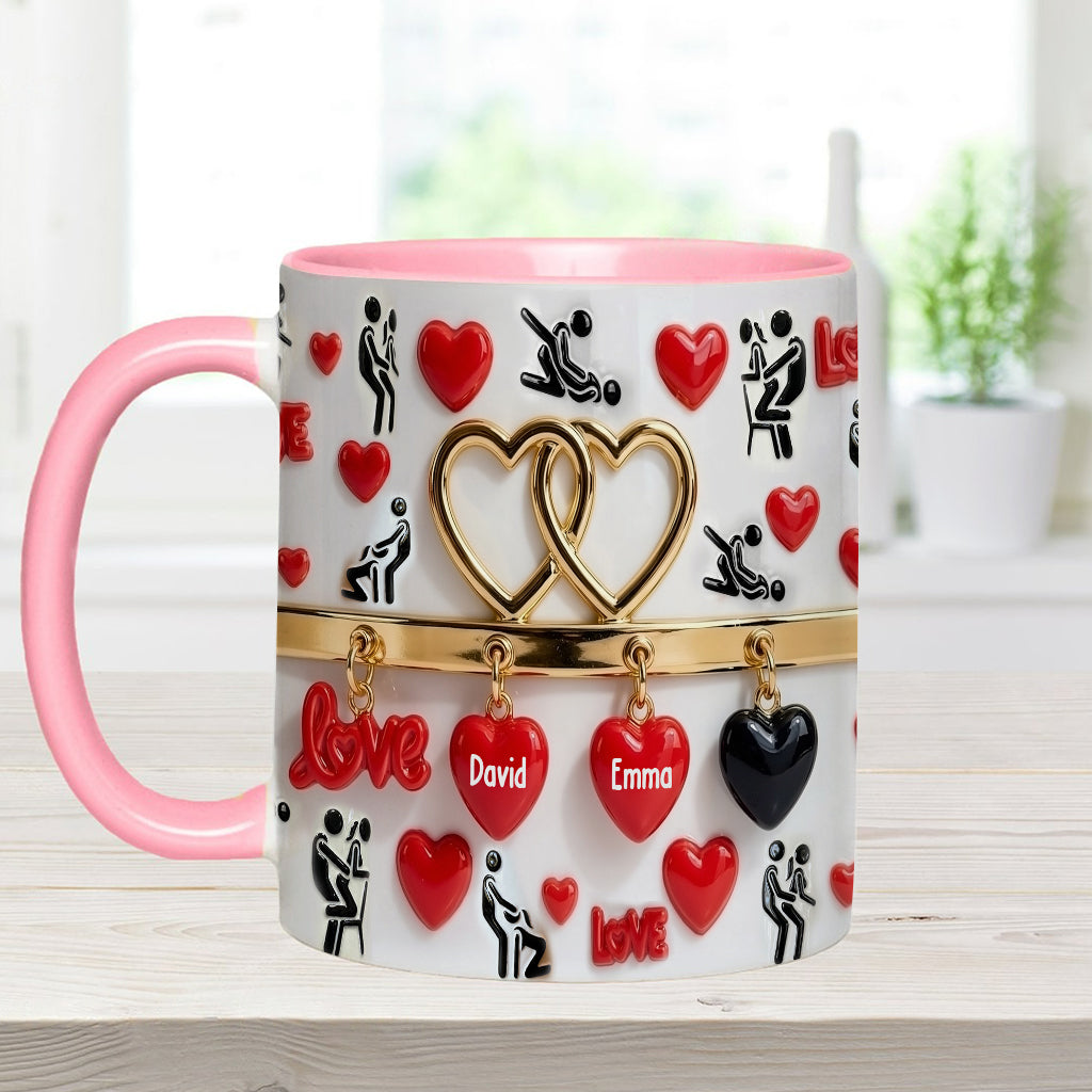 Funny Gift For Couple - Personalized Couple Accent Mug & Coaster