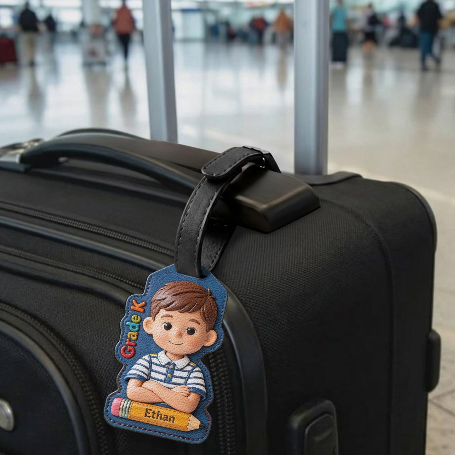 Back To School Custom From Photo - Personalized Kid Luggage Tag