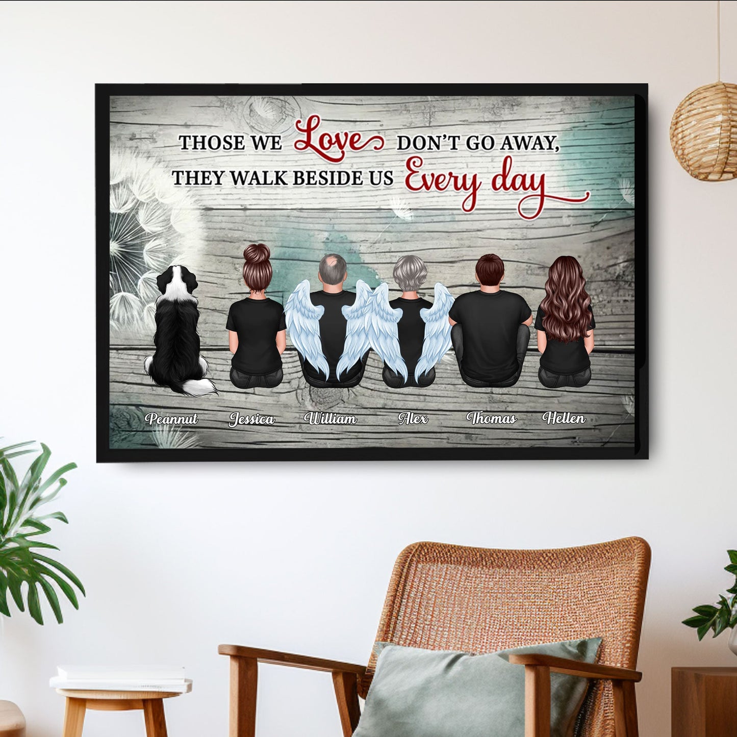 Family & Love Personalized Decor – Memorial Artwork Perfect for Valentine’s Day or Family Celebrations in Poster, Pillow, Wallet Card, and Cup Forms