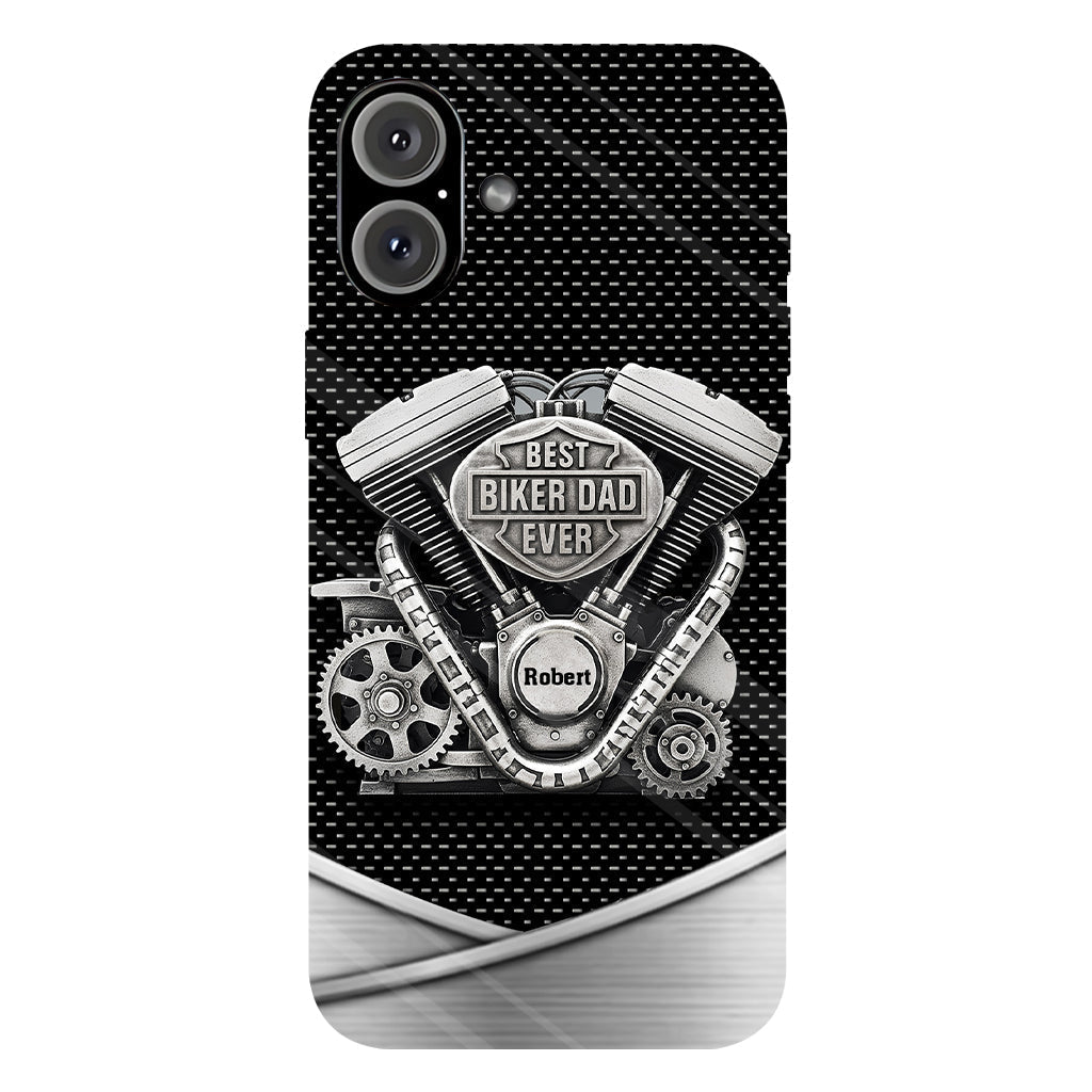 Best Dad Ever - Personalized Biker Full Print Phone Case