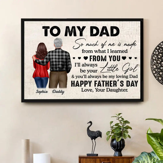 Personalized Gift Poster or Canvas - Father's Day Surprise