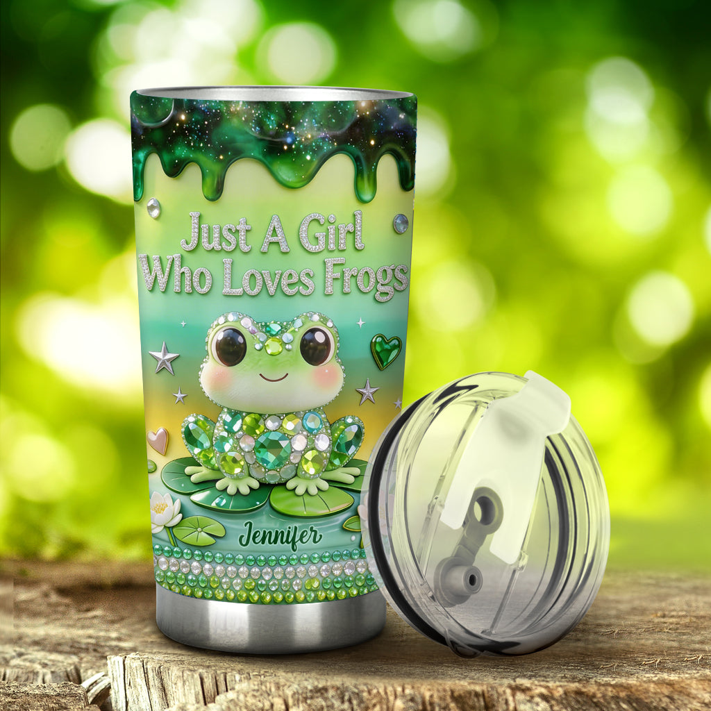 Just A Girl Who Loves Frog - Personalized Frog Tumbler