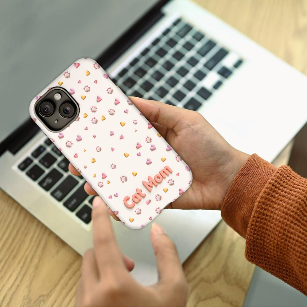 Cat Mom - Personalized Cat Full Print Phone Case