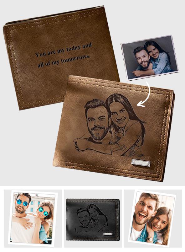 Any Photo - Personalized Engraved Photo Wallet Short Style