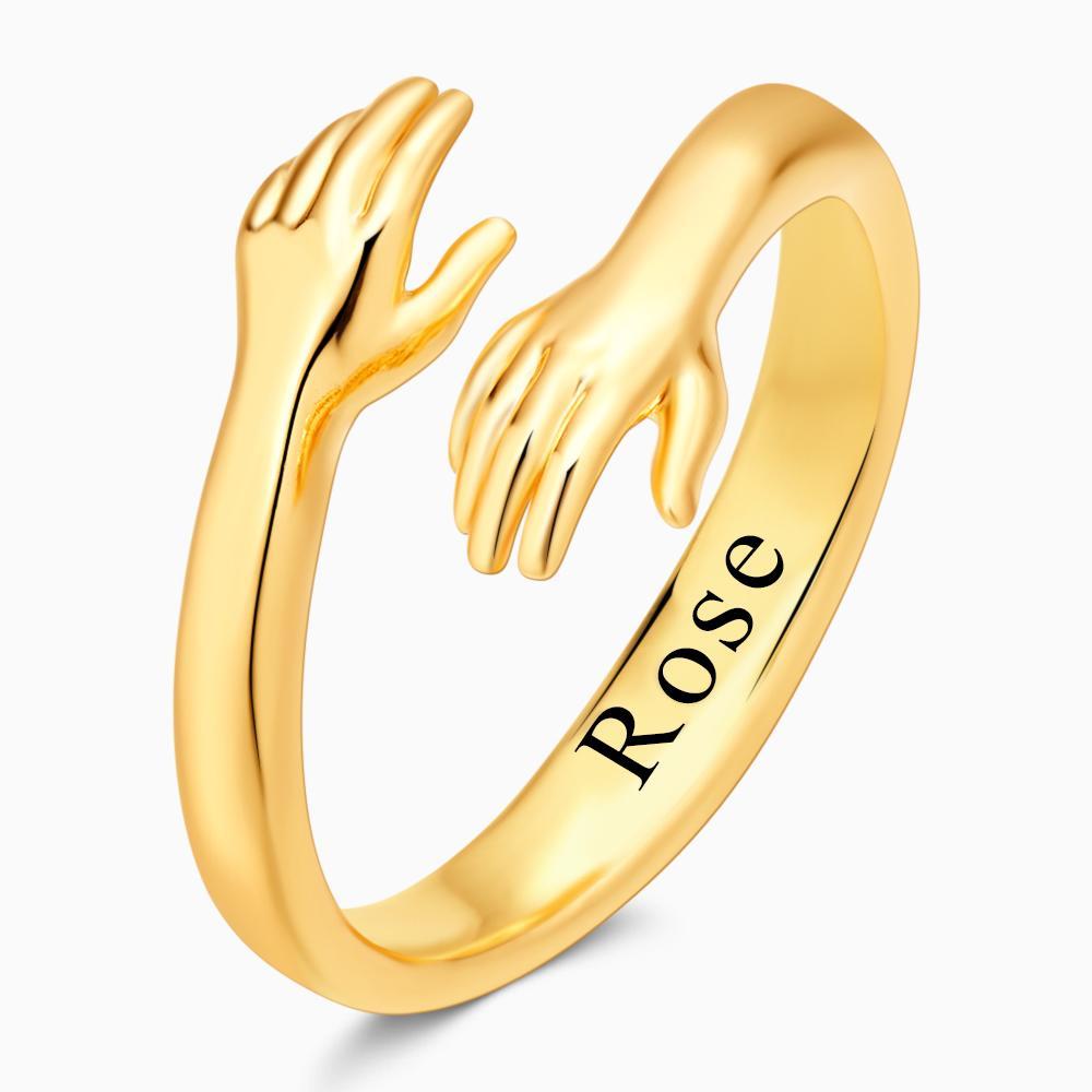 Engraved Hugging Hands - Personalized Engraved Hugging Hands