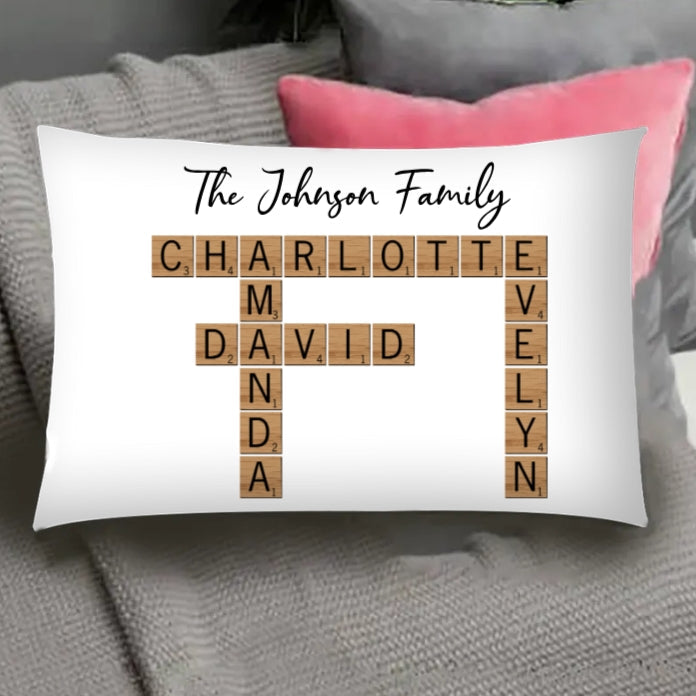Personalized Family Name Scrabble Poster, Plaque, Keychain, Pillow, Sign - A Perfect Gift for Family