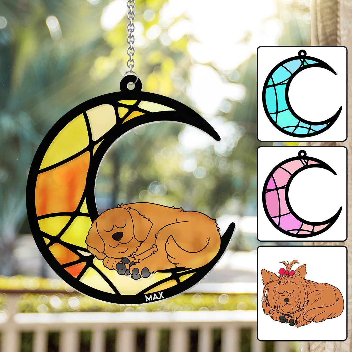 I Will Miss You Forever - Personalized Dog Window Hanging Suncatcher Ornament