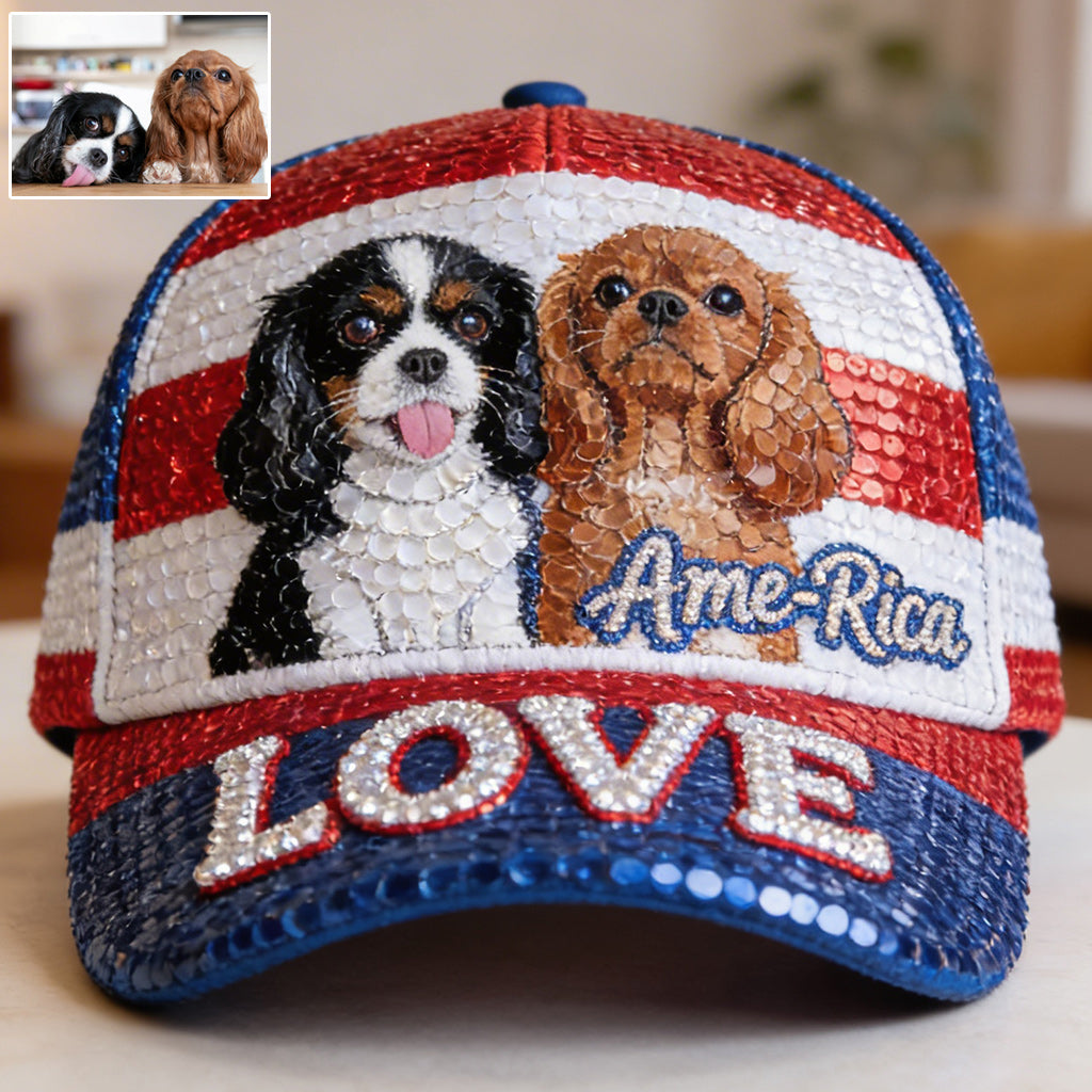I Love My Dogs - Personalized Dog Classic Cap