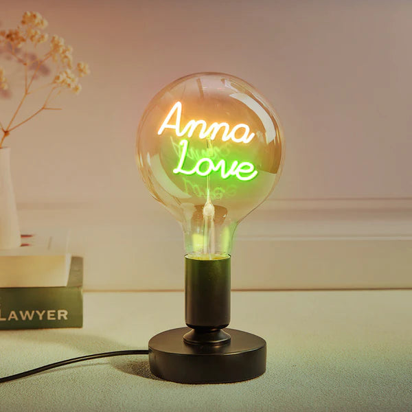 Any Name Light Bulbs - Personalized Any Name Light Bulbs Lamp