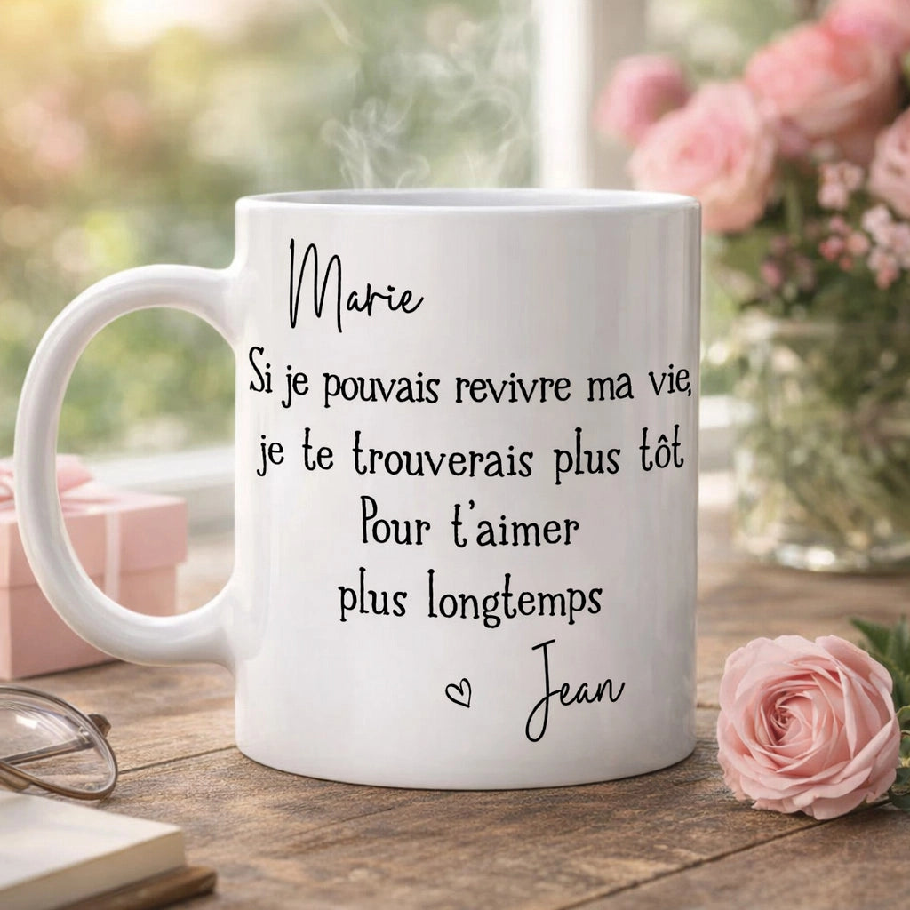 Ceramic Mug With Romantic French Love Message Personalized for Your Partner A Sweet Everyday Coffee Gift