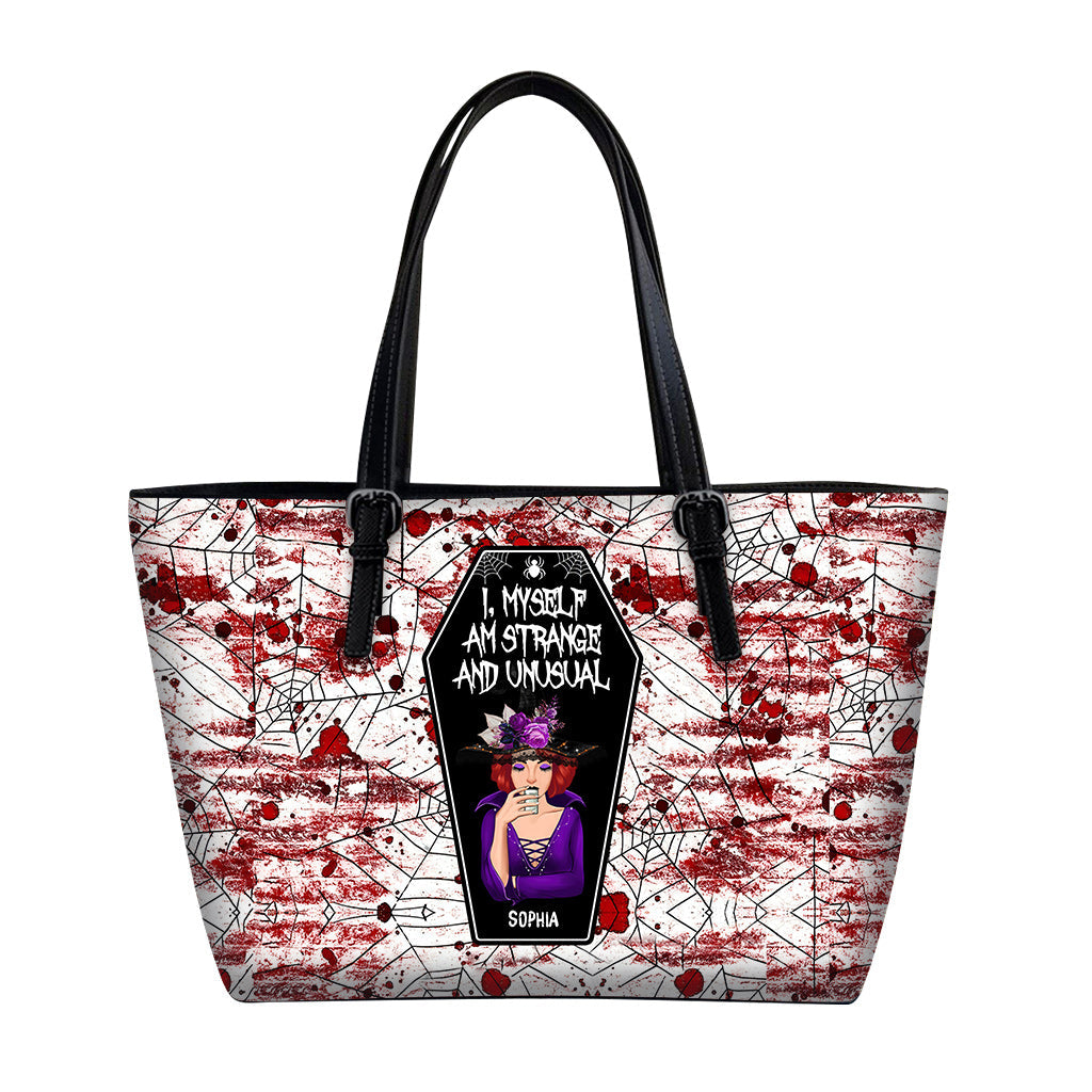 I Myself Am Strange and Unusual - Personalized Witch Leather Bag