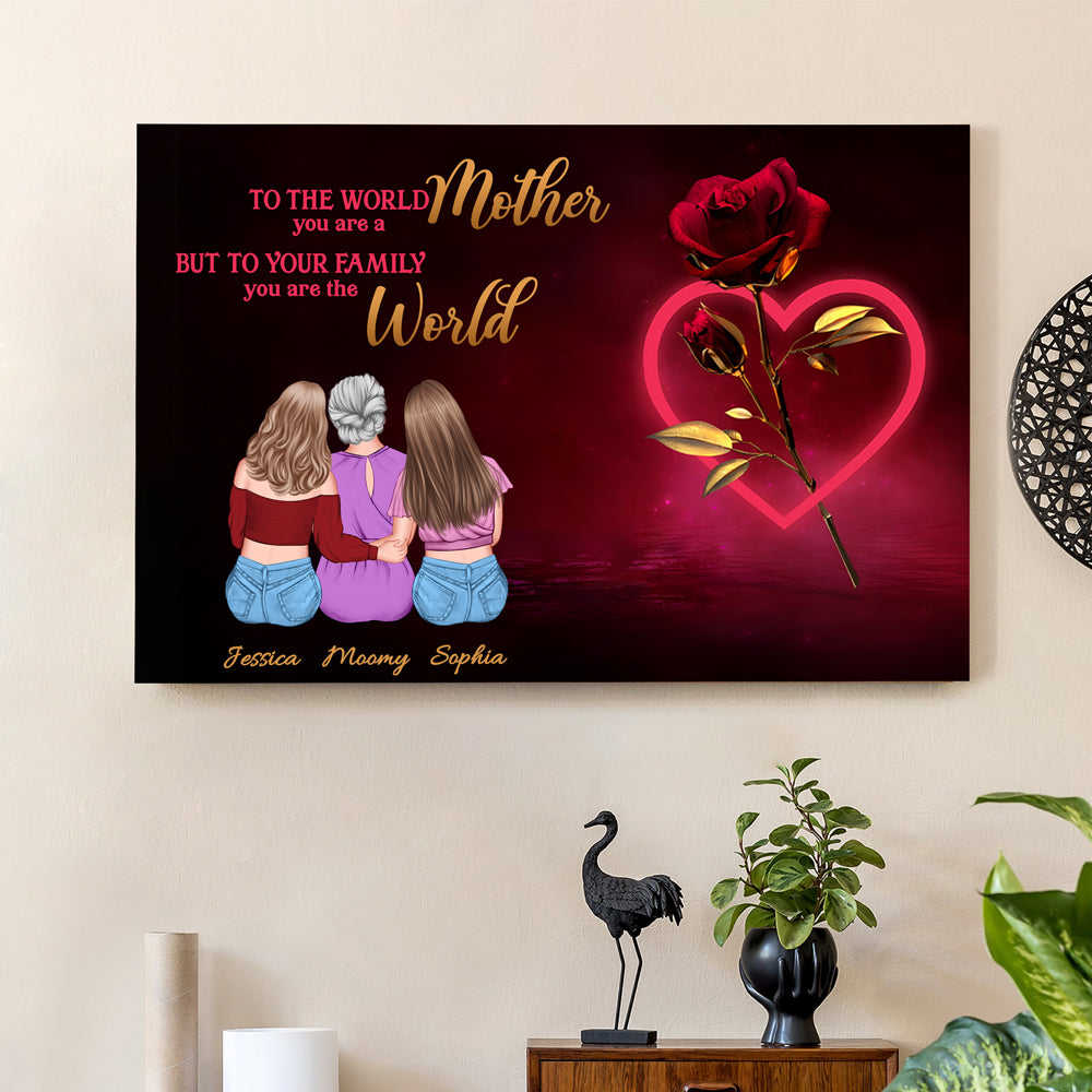 Personalized Mother's Day Poster | Loving Embrace Design - Custom Canvas & Gift Options