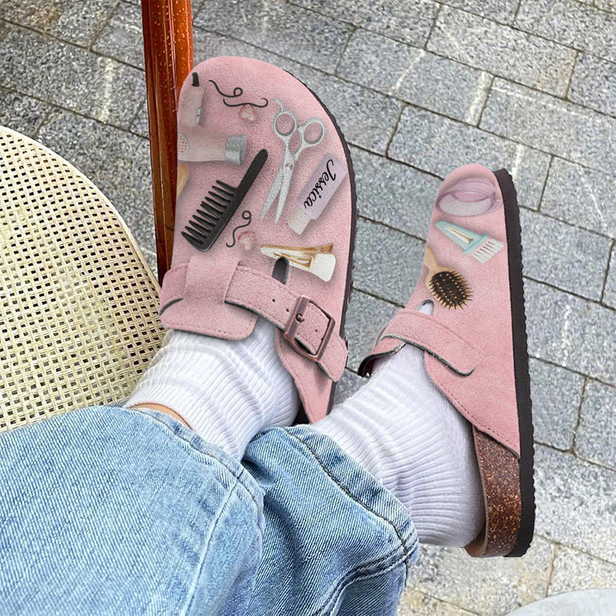 Hairdresser, Hair Stylist - Personalized Hairdresser Clogs With Arch Support