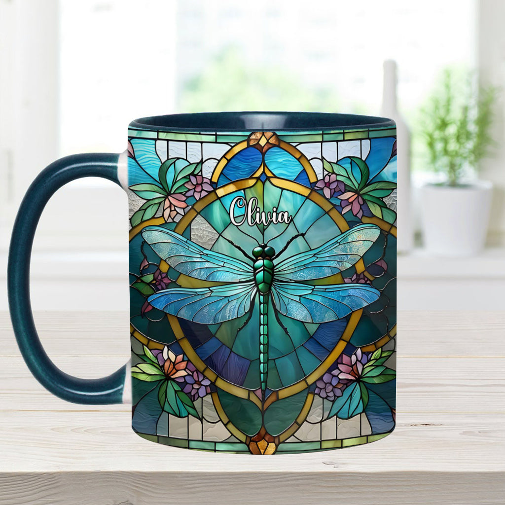 Beautiful Dragon Fly - Personalized Dragonfly Accent Mug