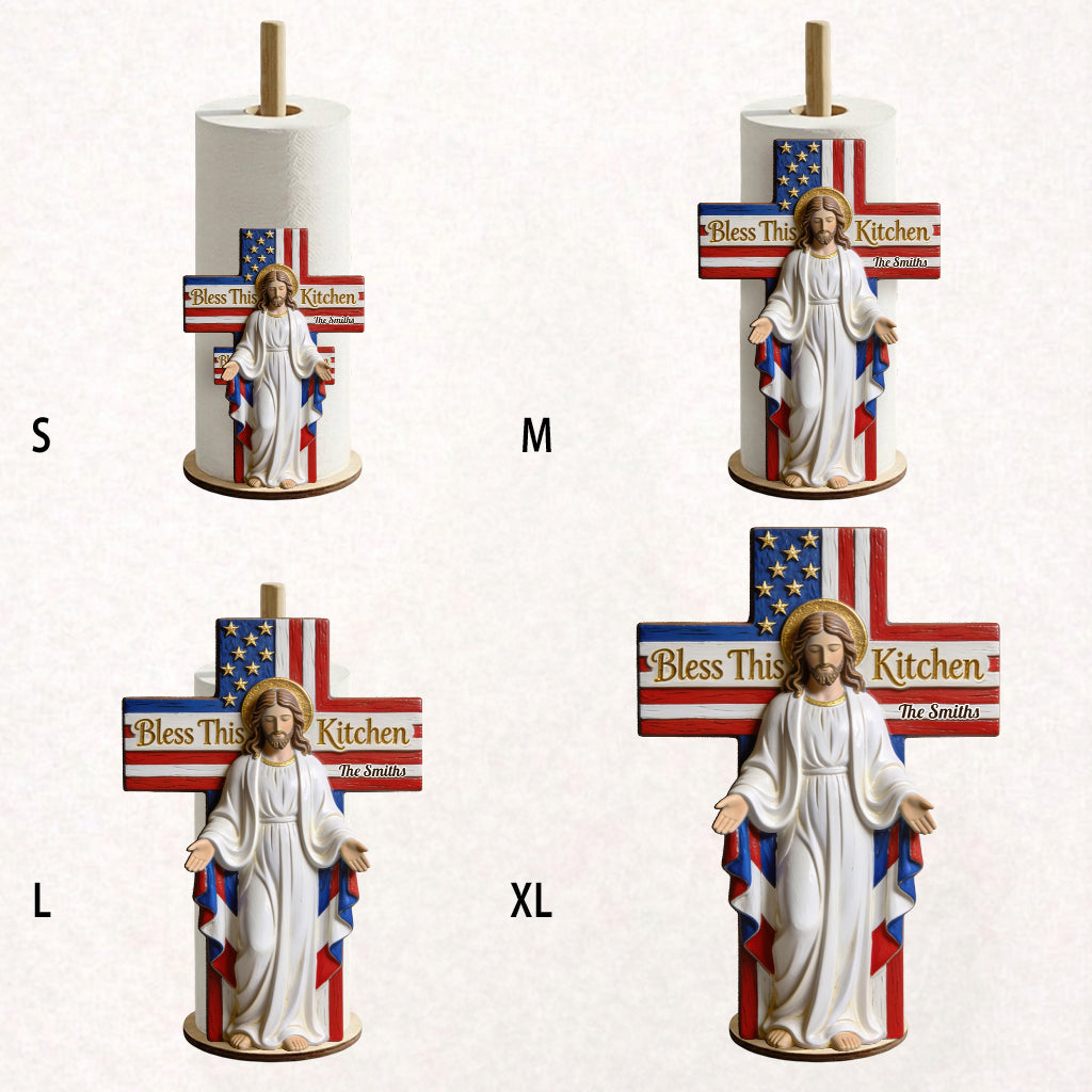 Bless This Kitchen - Personalized Christian Paper Towel Stand