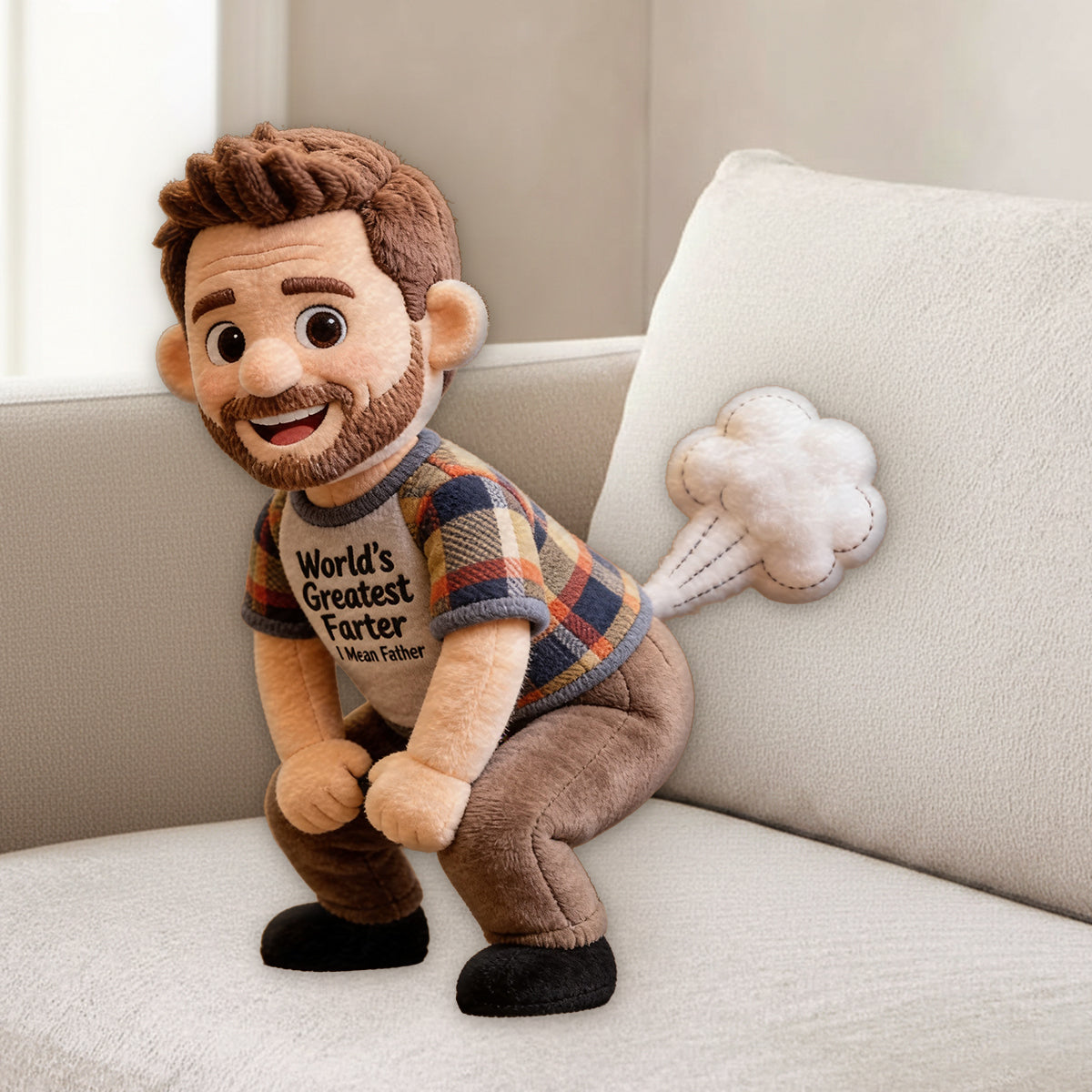Custom Any Photo - Personalized Father Premium Faux Fur Pillow