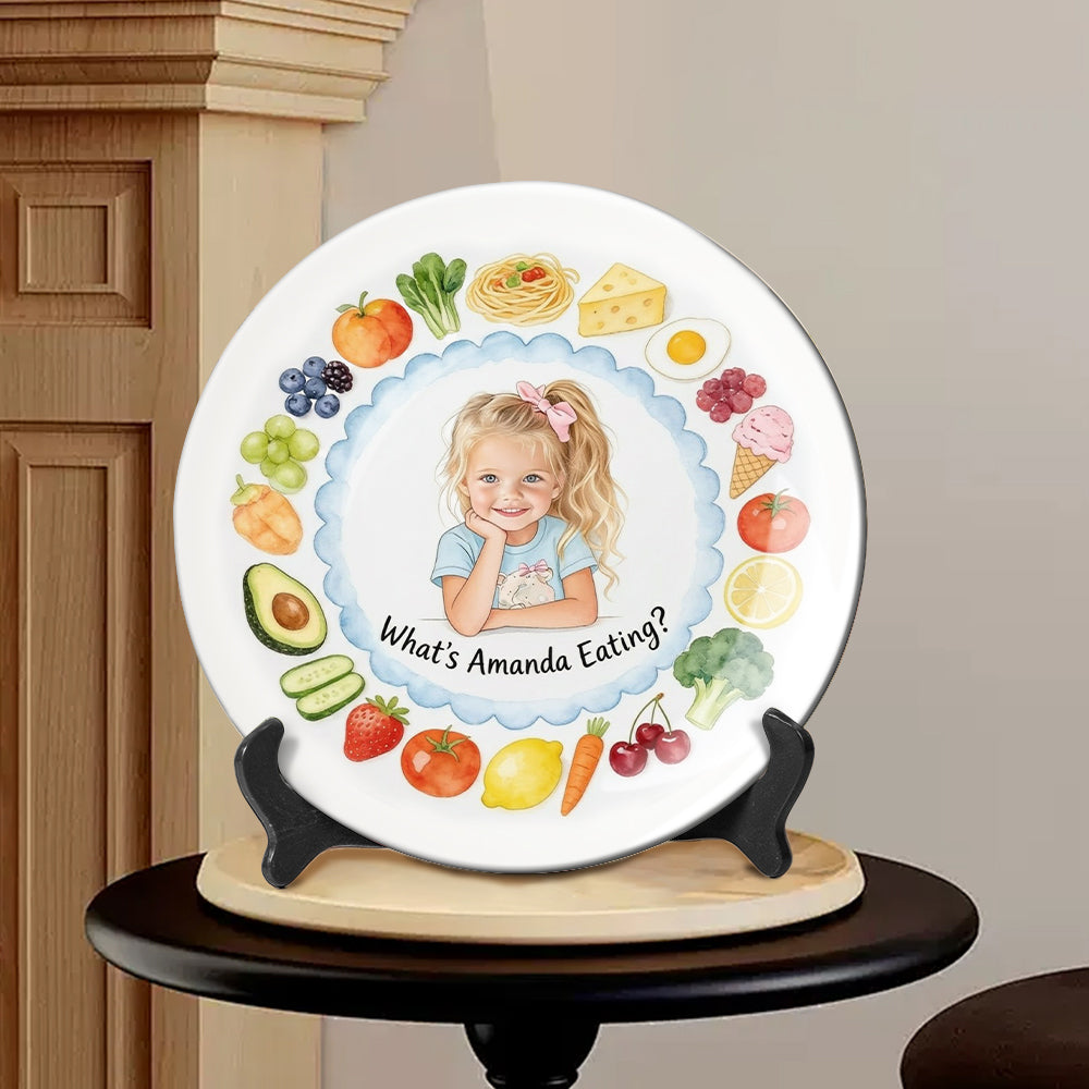 Happy Meal - Personalized Kid Ceramic Round Plate