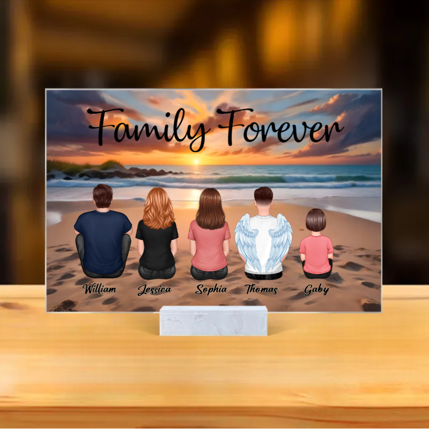 Personalized Family Forever Poster or Canvas, Keychain, Plaque, Car Hanger, Wallet Card - Perfect Gift for Siblings, Memorial Keepsake