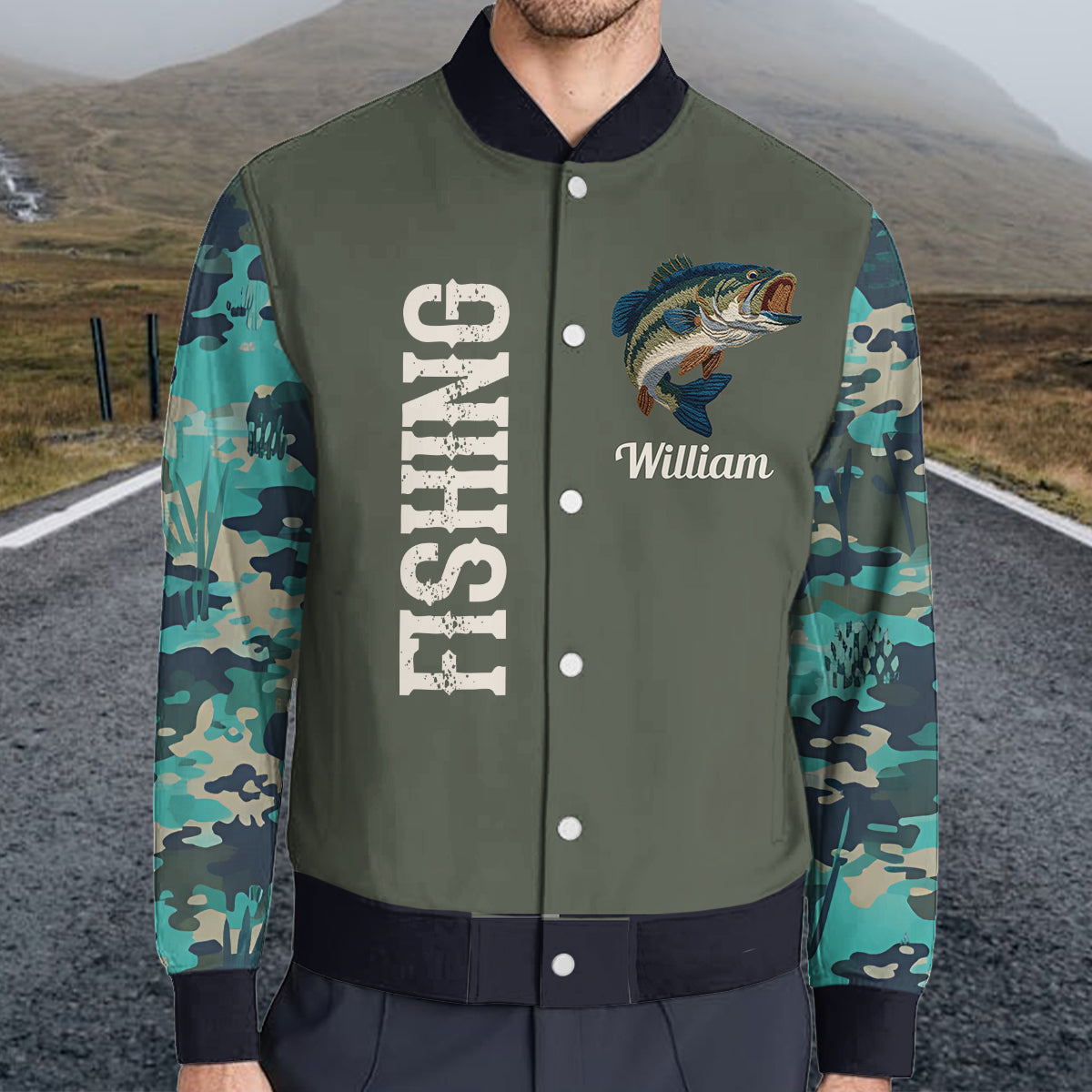 Cool Fishing - Personalized Fishing Varsity Jacket