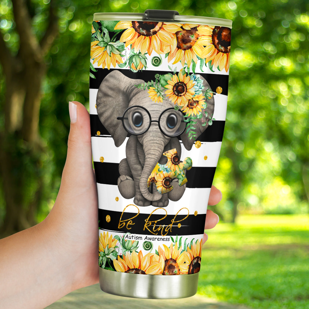 Be Kind Autism Awareness Tumbler 0622