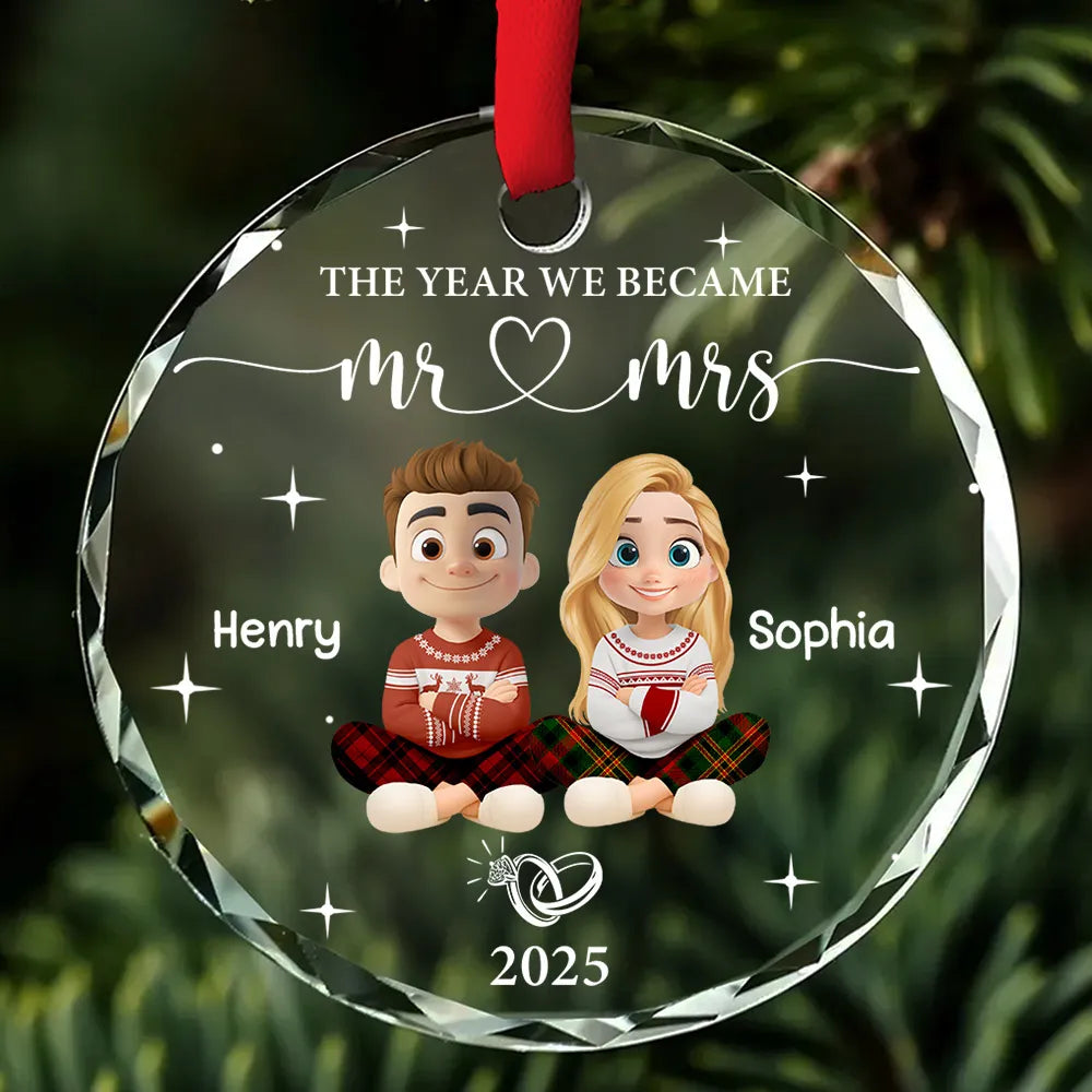 “The Year We Became Mr. & Mrs.” Personalized Couple Ornament