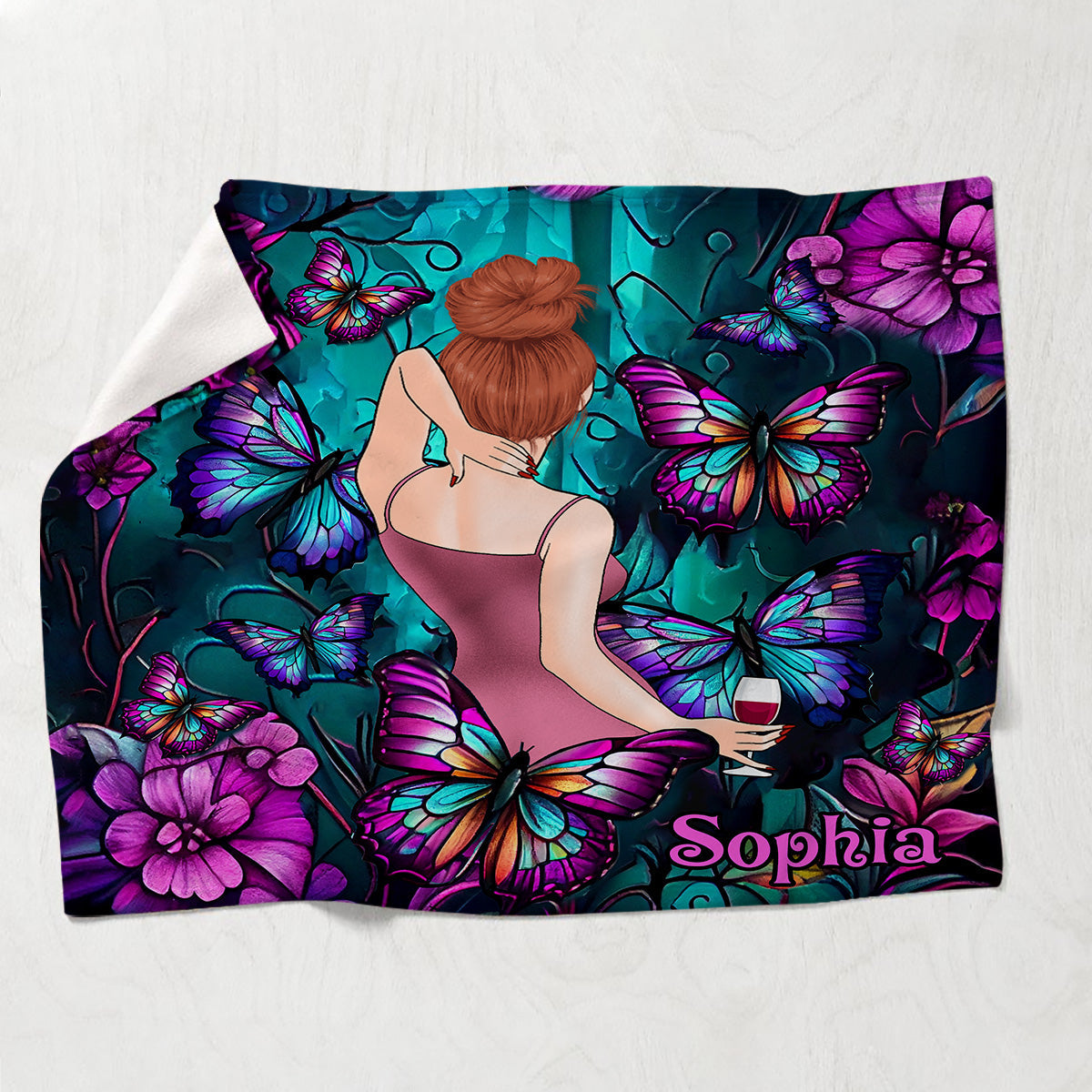Just A Girl Who Loves Butterflies - Personalized Butterfly Blanket