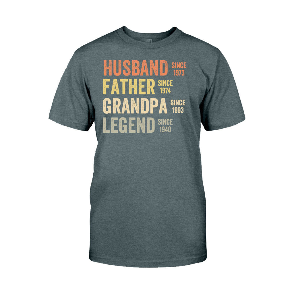 Dad Grandpa Legend - Personalized Father T-shirt And Hoodie