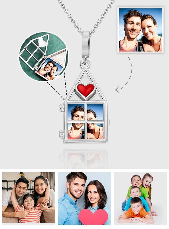 Any Photo House - Personalized Photo House Necklace