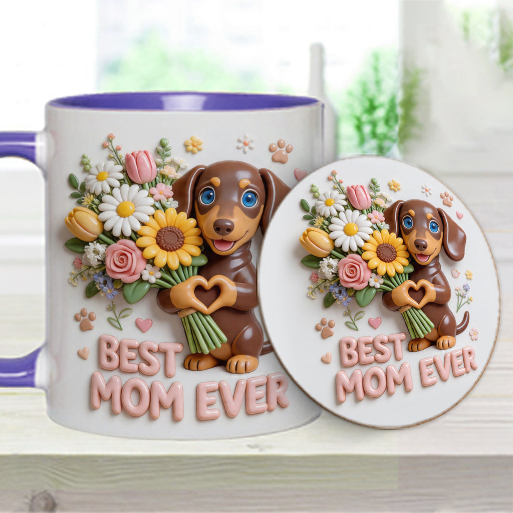Custom Any Photo - Personalized Dog Accent Mug & Coaster