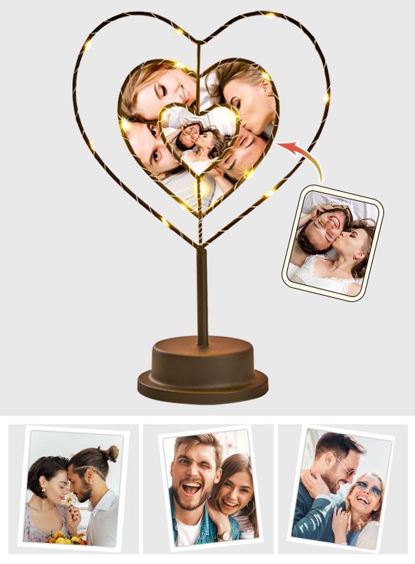 I Love You Forever - Personalized Couple Photo Lamp
