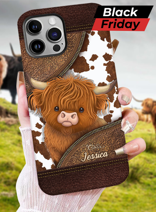 Just A Girl Who Loves Highland Cow - Personalized Full Print Phone Case
